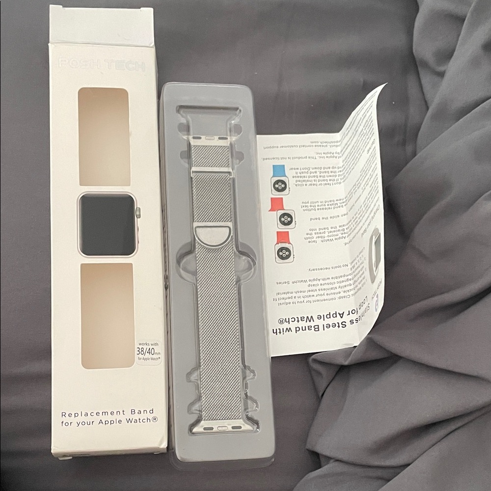 Silver Replacement Band for Apple Watch 38/40 NIB